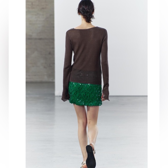 Zara sequin mini skirt - Picture 4 of 10